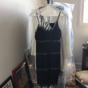 Adrian Vittadini black lace cocktail dress